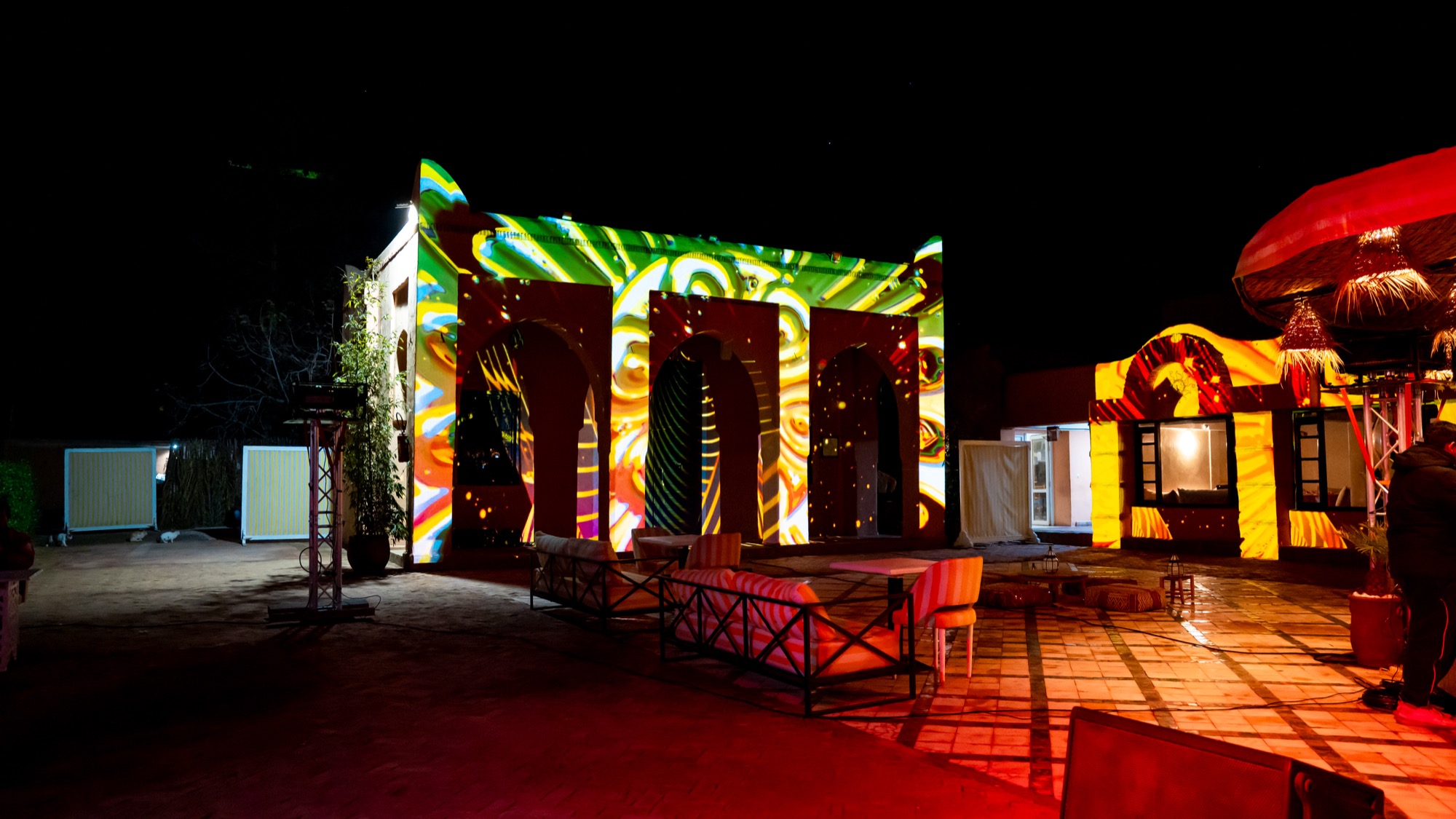 Mapping immersif vert sur les arcades